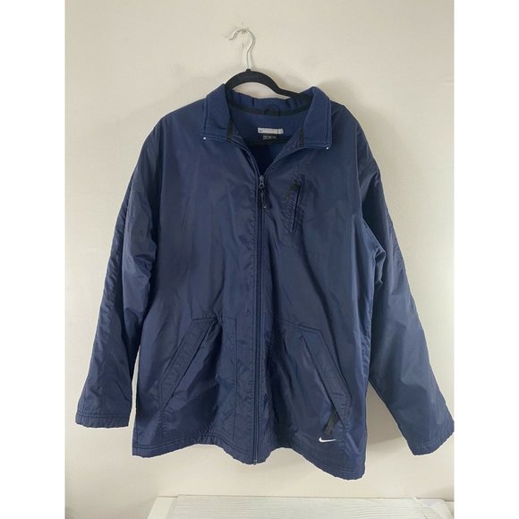 Nike Other - Vintage Nike Blue Long Parka Coat Zip Jacket Mens Size XL Fast Shipping